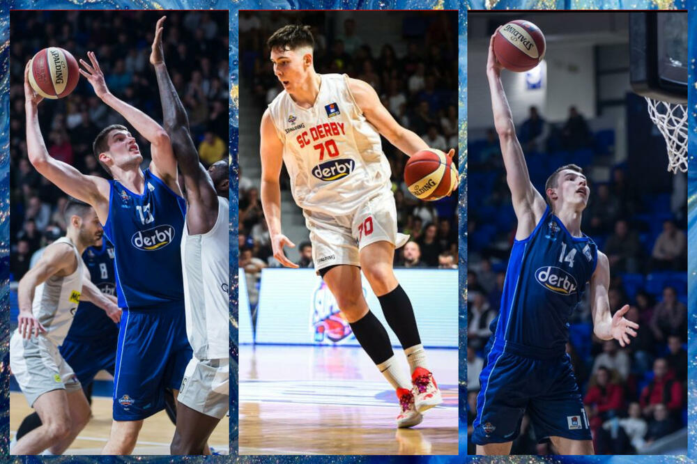 Mirković u sredini i braća Ivišić tokom dana u SC Derbiju, Foto: KK SC Derbi