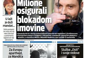 Naslovna strana "Vijesti" za 3. april 2026.