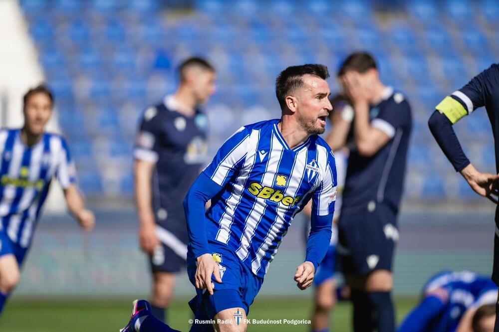 Igor Ivanović slavi odlučujući gol, Foto: FK Budućnost/Rusmin Radič