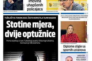 Naslovna strana "Vijesti" za 6. april 2026.