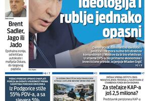 Naslovna strana "Vijesti" za 7. april 2026.