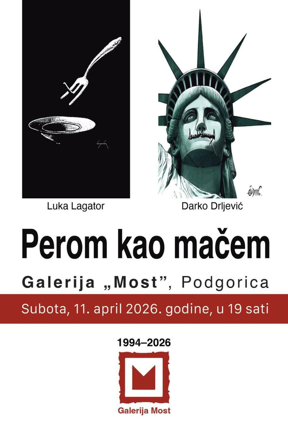 Izložbom Luke Lagatora i Darka Drljevića, galerija “Most” slavi 32...