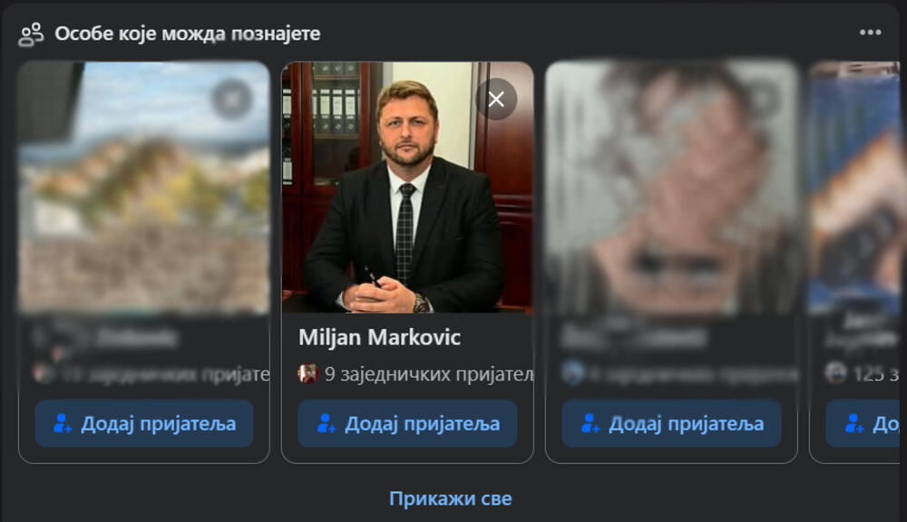 Miljan Marković lažni profil