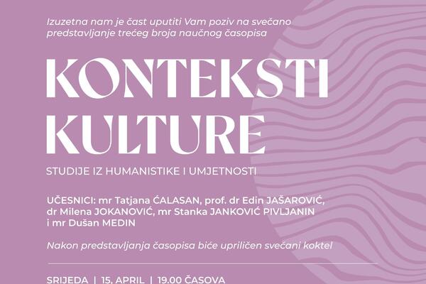 Konteksti kulture: studije iz humanistike i umjetnosti