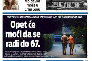 Naslovna strana Vijesti za 15. april 2026.