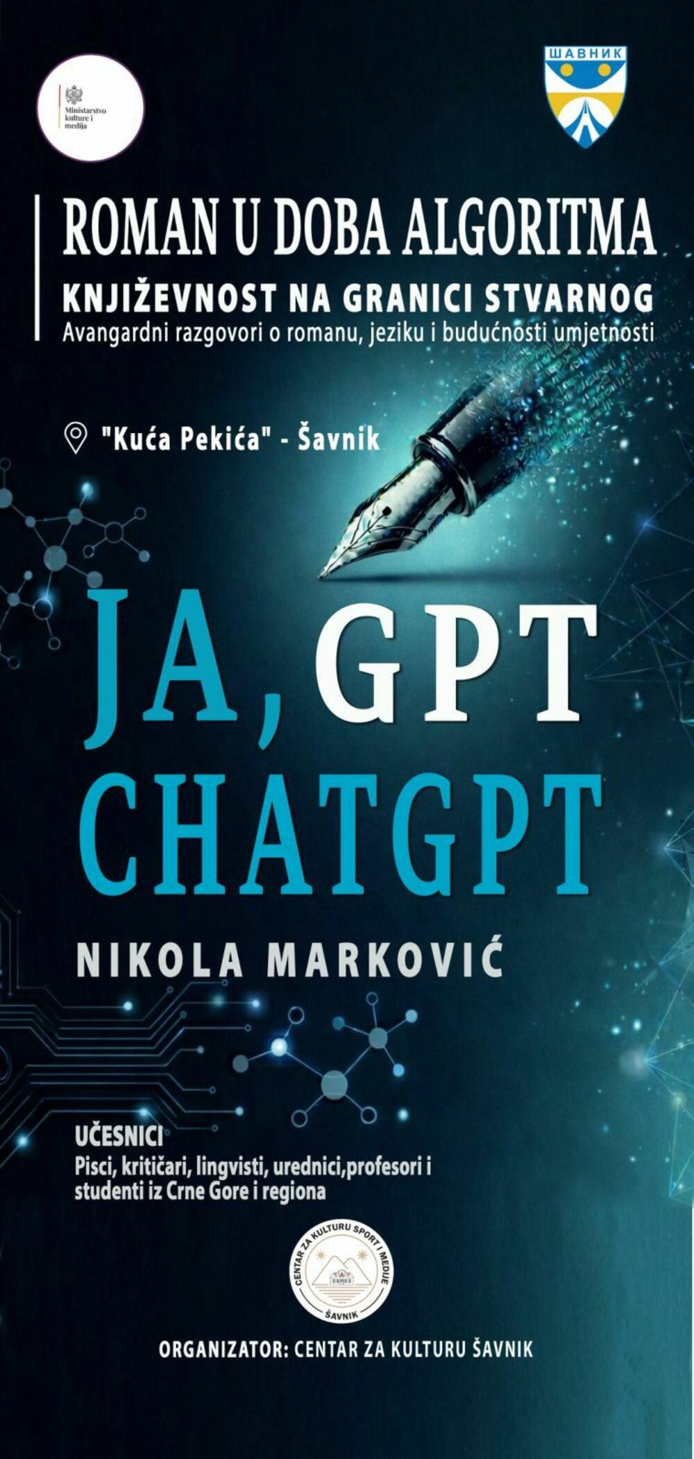 Književni susret u Šavniku: Pisanje u eri vještačke inteligencije