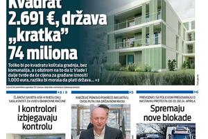 Naslovna strana "Vijesti" za 17. april 2026.