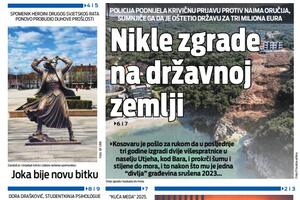 Naslovna strana "Vijesti" za 19. april 2026.