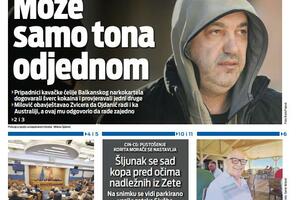 Naslovna strana "Vijesti" za 20. april 2026.