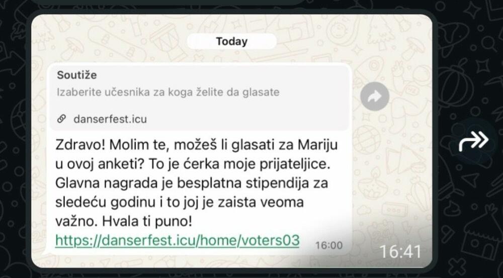 Jedna od phishing prevara