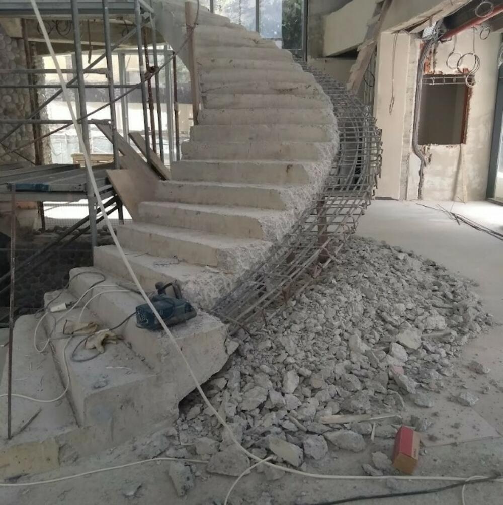 Stepenište nakon rušenja