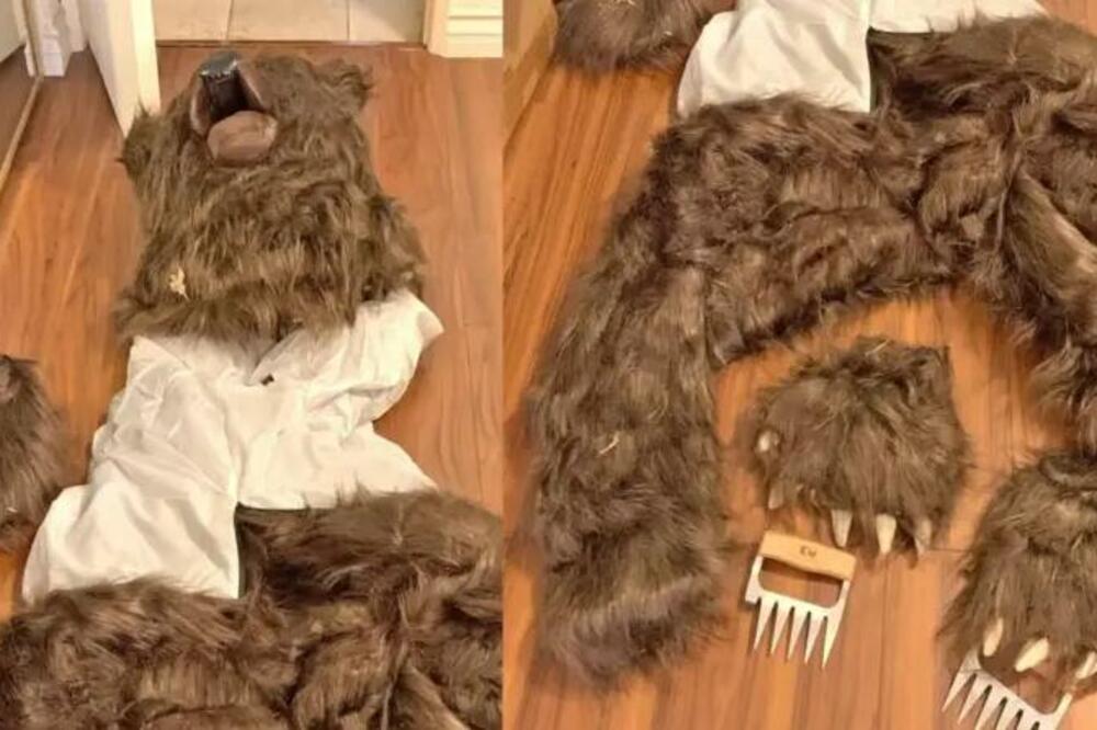 Kostim medvjeda navodno korišćen u prevari, Foto: California Department of Insurance