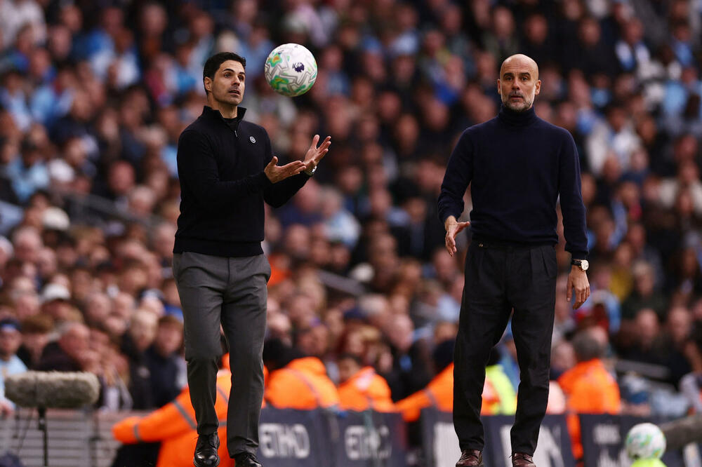 Ko će se na kraju radovati: Arteta i Gvardiola, Foto: Reuters