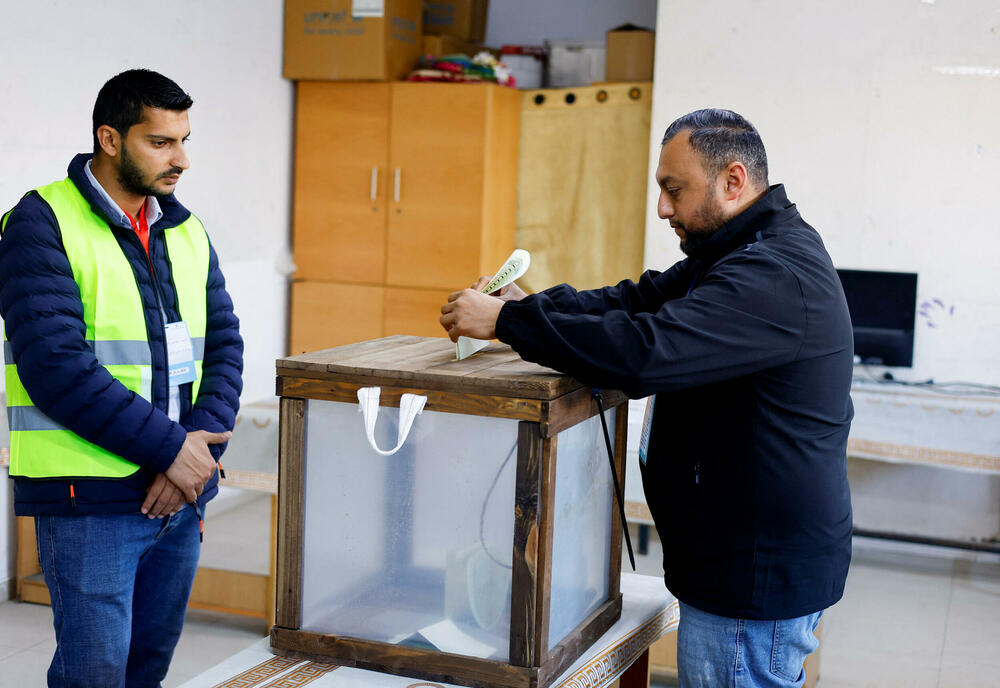 <p>Na Zapadnoj obali glasači prvi put glasaju od početka rata Izraela i Hamasa</p>