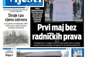 Naslovna strana "Vijesti": Prvomajski trobroj