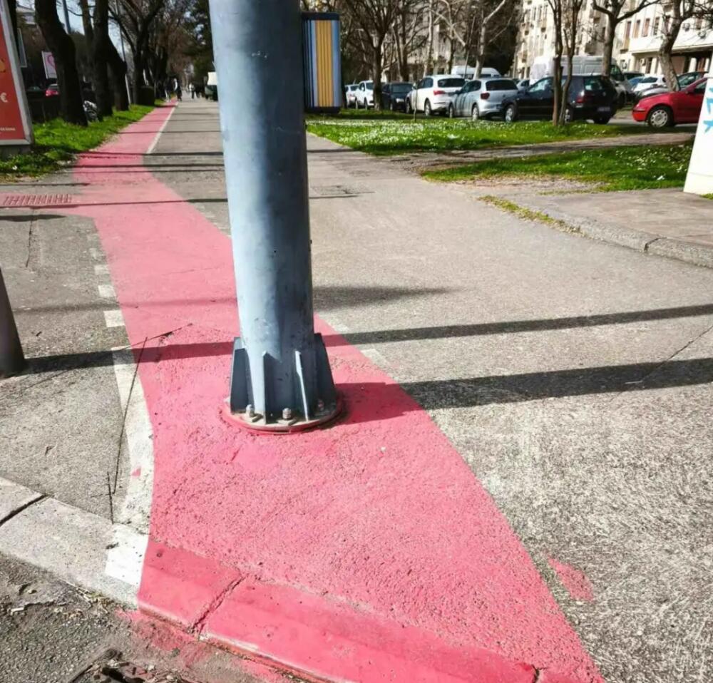 Dio biciklističke staze u Podgorici