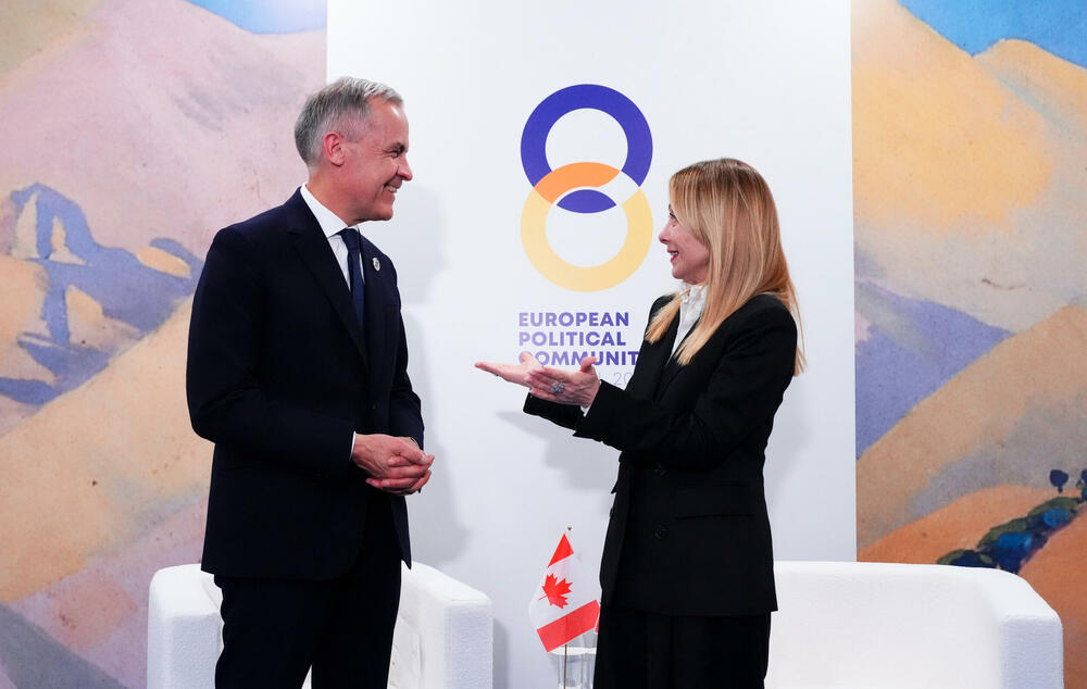 Mark Karni i Đorđa Meloni sa samitu EPZ