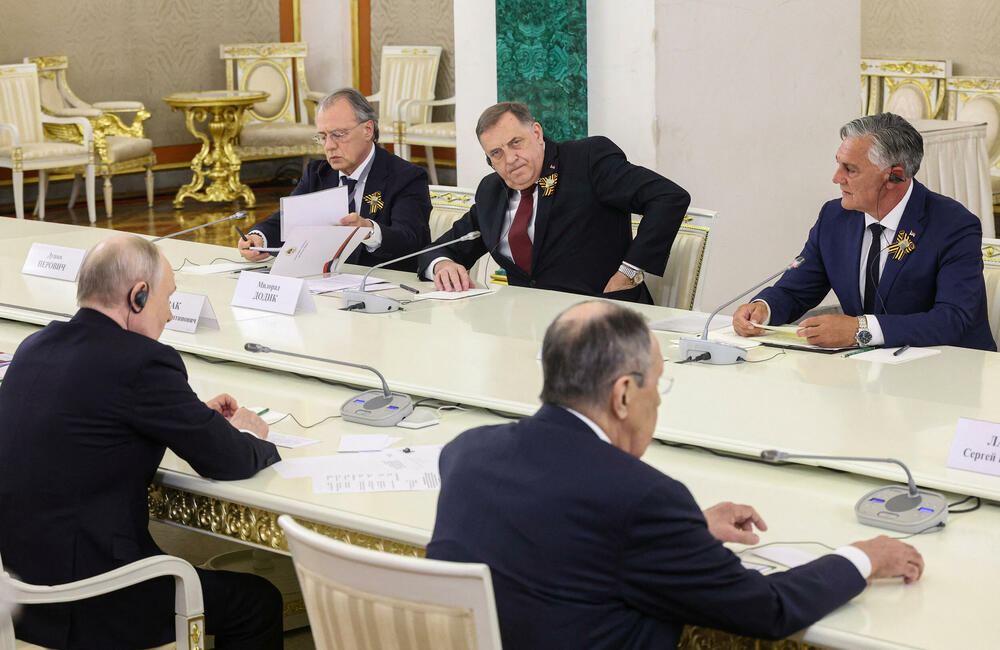 Dodik tokom sastanka sa Putinom u Kremlju 9. maja