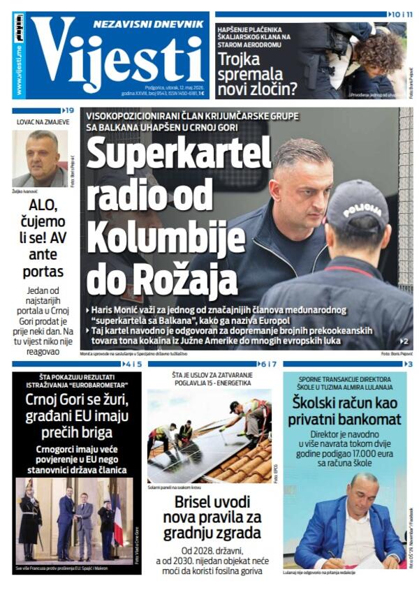 Front page of the News for May 12, 2026.