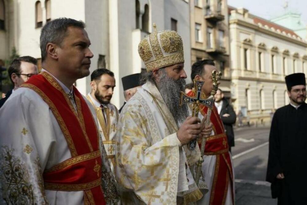 Patrijarh Porfirije na dan ustoličenja u Sabornoj crkvi u Beogradu, Foto: Fonet/Marija Đoković