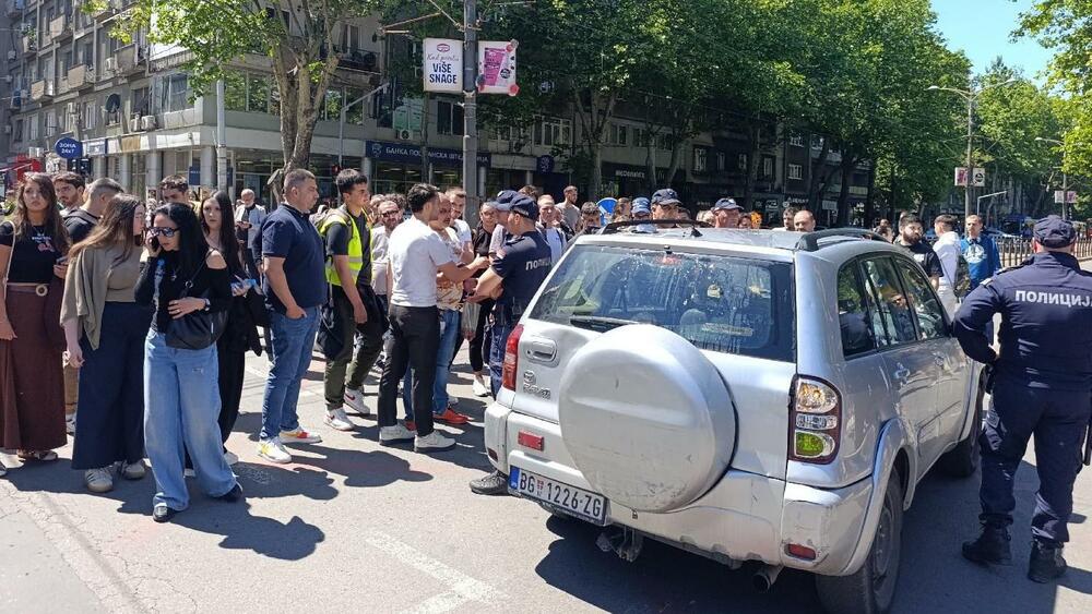 Protest zbog incidenta kod Pravnog fakulteta u Beogradu,...