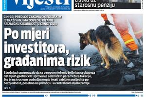Naslovna strana Vijesti za 18. maj 2026.