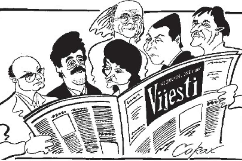 Koraksova karikatura u prvom broju "Vijesti", Foto: Arhiva Vijesti