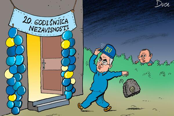 Neue Karikatur von Duce Gađanski