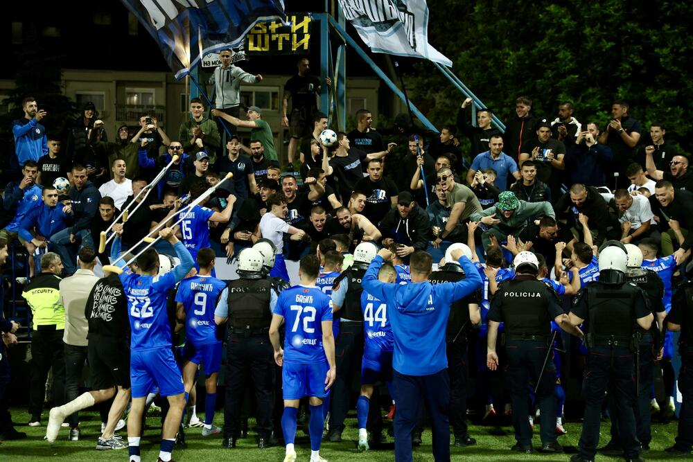 <p>Fudbaleri Sutjeske su stigli do šeste titule prvaka Crne Gore u istoriji.</p>  <p>Nikšićani su večeras u Danilovgradu savladali Mladost Lob.bet 1:0 pa kolo prije kraja imaju šest bodova više od drugoplasiranog Mornara.</p>  <p>Jedini strijelac na "Stadionu braće Velašević" bio je Andrija Ražnatović koji je postigao deveti gol u šampionatu ove sezone.</p>