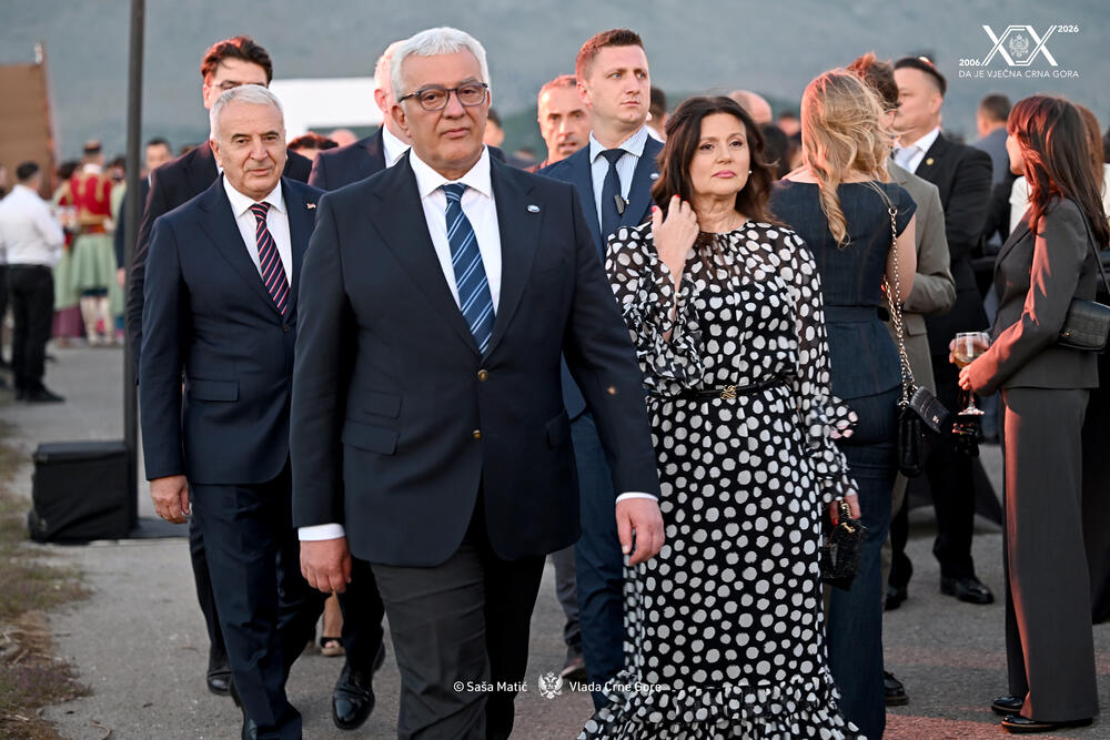 <p>Sinoć je premijer Milojko Spajić u vinogradu &bdquo;13. jul Plantaže&ldquo; organizovao svečani prijem povodom 20 godina od odnove nezavisnosti. Prijemu su, između ostalih, prisustvovali predsjednik države Jakov Milatović, članovi Vlade, predsjednik Skupštine Andrija Mandić, evropska komesarka Marta Kos, Izvjestilac za Crnu Goru u Evropskom parlamentu Marjan Šarec.bivši predsjednici države Milo Đukanović i Filip Vujanović, nekadašnji premijer Duško Marković, predstavnici parlamentarnih političkih partija, ambasadori, glavni specijalni tužilac i vrhovni državni tužilac Vladimir Novović i Milorad Marković, predsjednica Vrhovnog suda Valentina Pavličić, prestolonasljednik princ Nikola Petrović Njegoš. Događaju su, takođe, prisustvovali pojedini predsjednici opština, direktor Uprave policije Lazar Šćepanović, načelnik generalštaba Miodrag Vuksanović, predstavnici medija, Srpske pravoslavne crkve, Crnogorske pravoslavne crkve, Islamske zajednice, Katoličke crkve i Jevrejske zajednice, direktori preduzeća u državnom vlasništvu, privrednici.</p>  <p>Od gostiju iz regiona, prisutan je bio član predstedništva BiH Željko Komšić.</p>  <p>Na prijemu nije bio nekadašnji premijer Dritan Abazović (Građanski pokret URA), ali ni predstavnici njegove stranke, Demokratske narodne partije Milana Kneževića, Socijalističke narodne partije i Ujedinjene Crne Gore.</p>