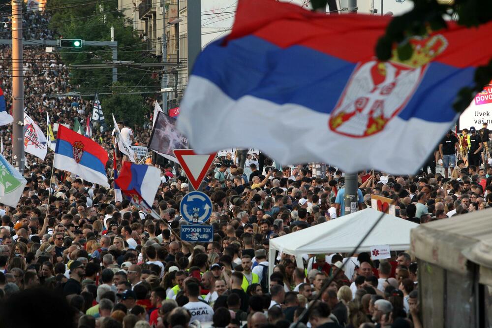 Sa skupa na Slaviji, Foto: BETAPHOTO/MILAN OBRADOVIC