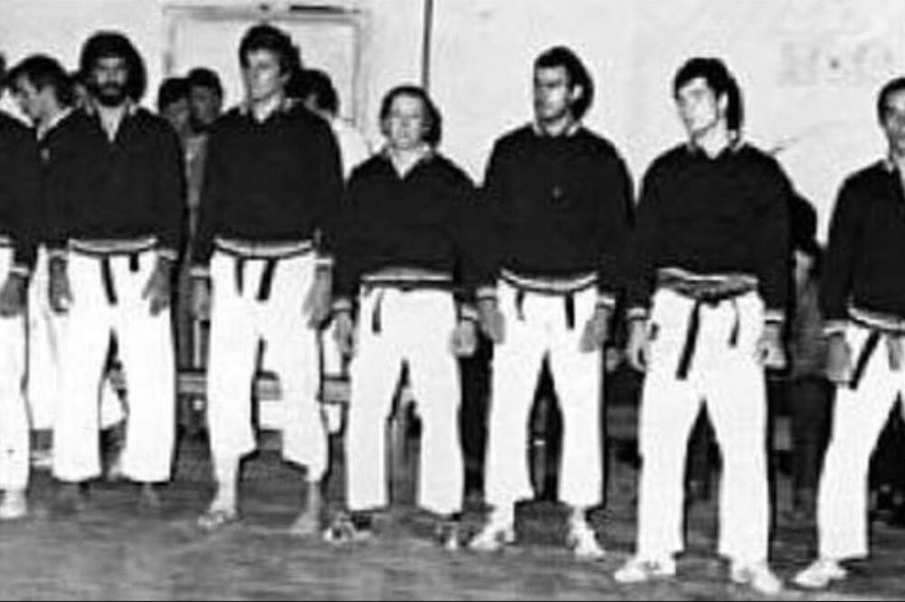 Dragi Stanišić, Vlado Zarubica, Miodrag Milić, Derviš Selhanović, Novica Antić, Darko Raspopović i Rajko Vujošević, Foto: Karate klub Budućnost