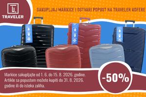Sakupljajte markice i ostvarite popust na Traveler kofere kreirane...