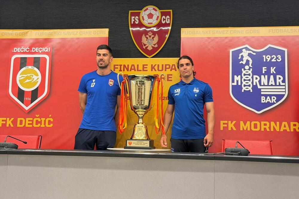 Leon Ujkaj i Andrija Kaluđerović na presu, Foto: FSCG