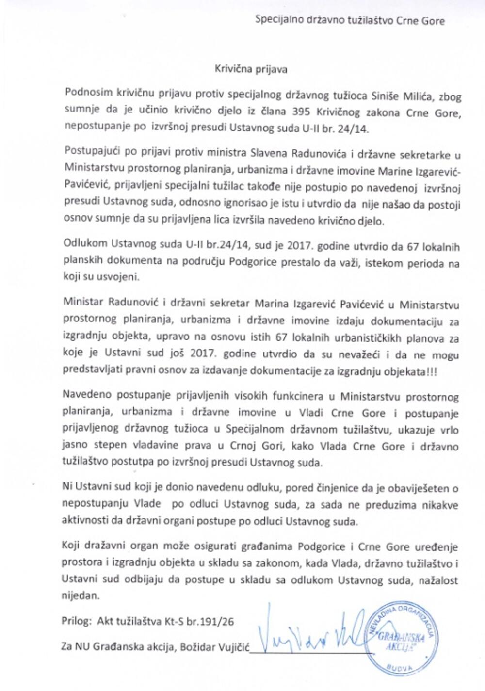 Krivična prijava
