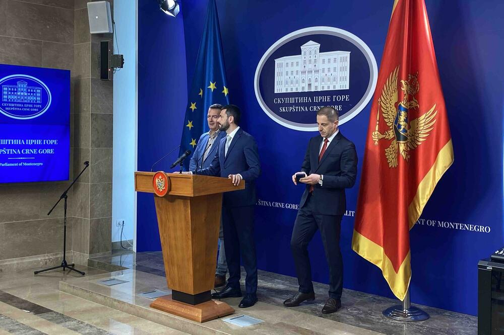 Sa konferencije za medije: Vuksanović, Živković i Šehović, Foto: Balša Rudović