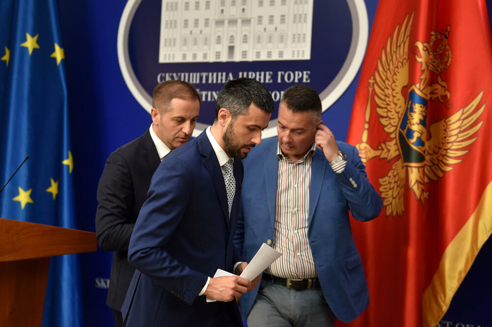 Traže i nadzor nad izbornom kampanjom: Šehović, Živković i Vuksanović juče u parlamentu, Foto: Boris Pejović