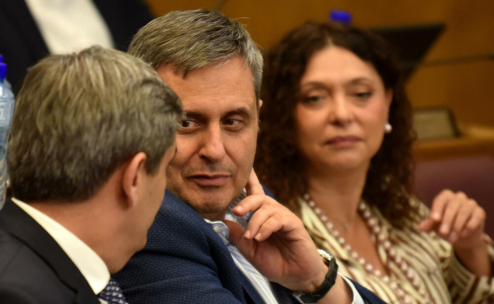<p>Premijer Milojko Spajić danas odgovarao na pitanja poslanika na premijerskom satu u Skupštini</p>
