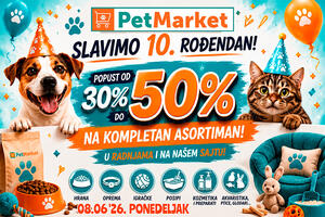 PetMarket slavi 10. Rođendan uz popuste od 30% do 50% na kompletan...