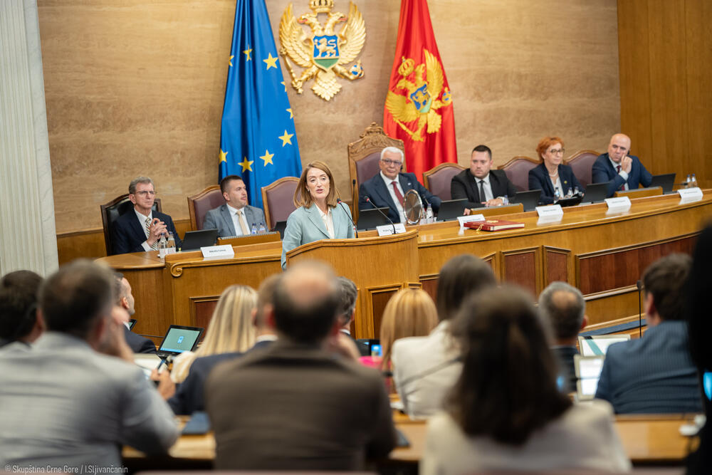 <p>Kako je saopšteno iz Skupštine, šef parlamenta Andrija Mandić se sastao sa predsjednicom Evropskog parlamenta Robertom Mecolom tokom njene zvanične posjete Skupštini i Crnoj Gori.</p>