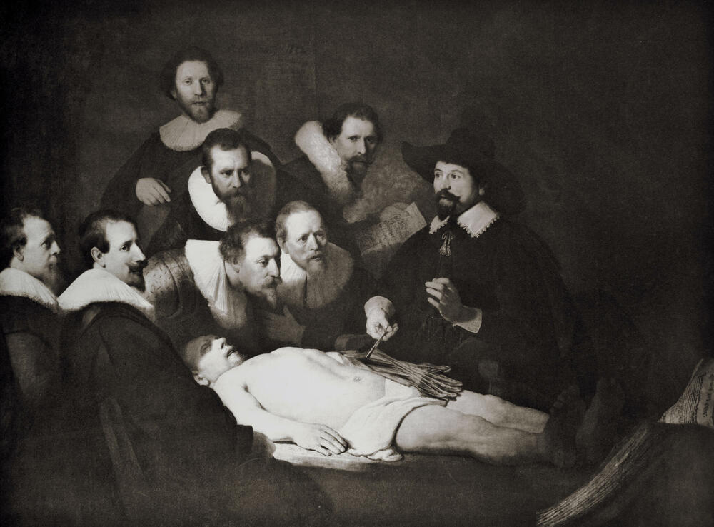Rembrantova slika “Čas anatomije dr Nikolasa Tulpa” (reprodukcija)
