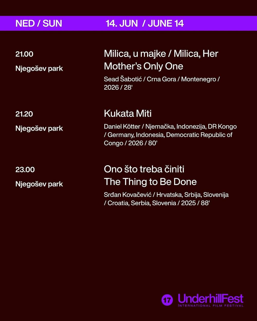 <p>Od sjutra pa do 17. juna Podgorica će biti u znaku dokumentarnog filma. Program otvara nagrađivano ostvarenje Biljane Tutorov i Petra Glomazića, a u nastavku slijedi bogat repertoar koji "Vijesti" prenose</p>