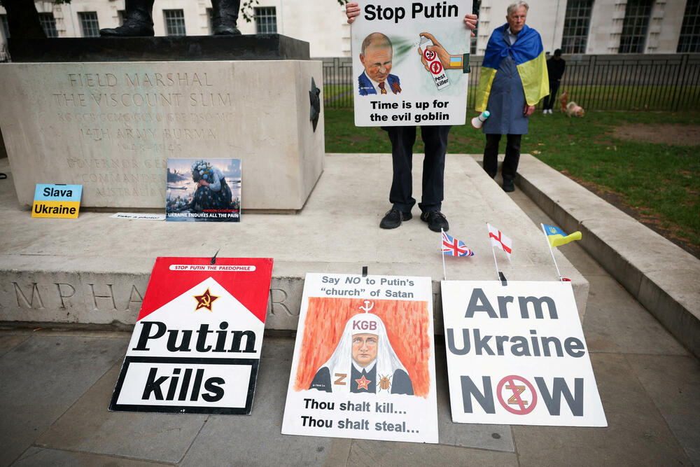 Protest protiv Putina u Londonu u nedjelju