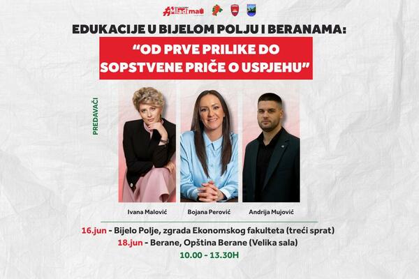 Besplatne edukativne radionice za mlade u Bijelom Polju i Beranama