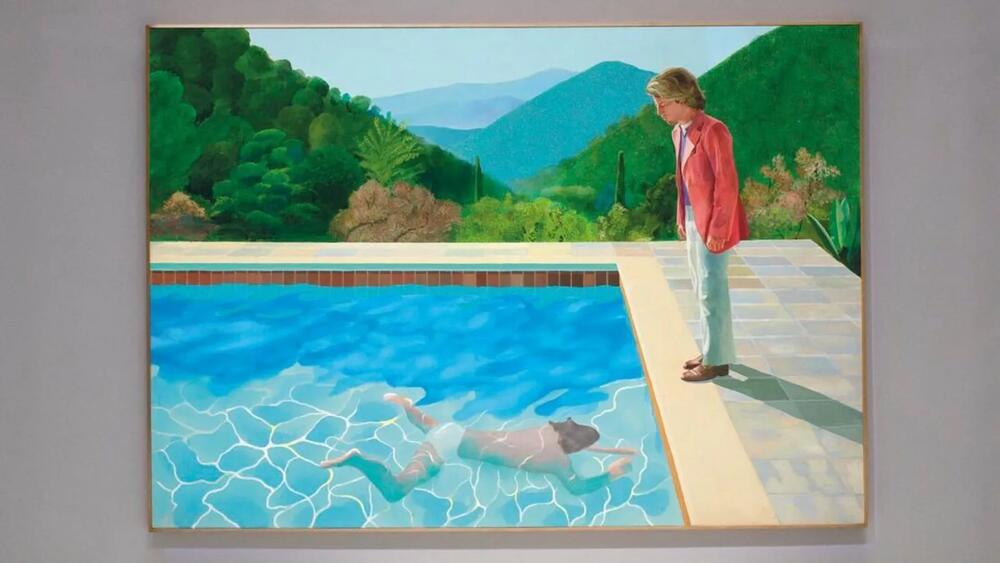 „Portrait of an Artist (Pool with Two Figures)“