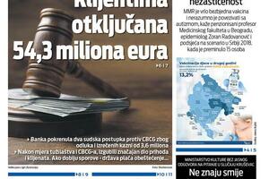Naslovna strana "Vijesti" za 13. jun 2026. godine