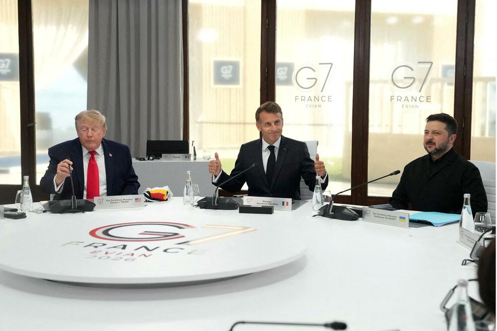 Tramp, Makron i Zelenski na samitu u Evijanu, Foto: Reuters