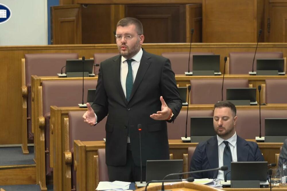 Koprivica na današnjoj sjednici parlamenta, Foto: Printscreen/Youtube