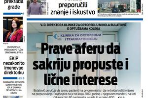 Naslovna strana "Vijesti" za 18. jun 2026. godine