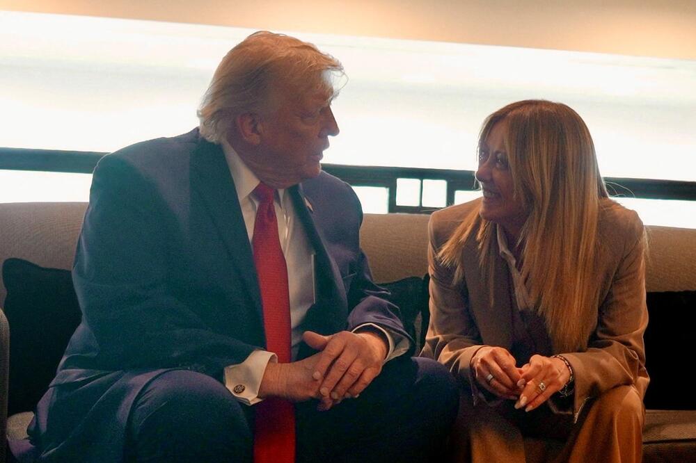 Tramp i Meloni na marginama samita G7, Foto: Reuters
